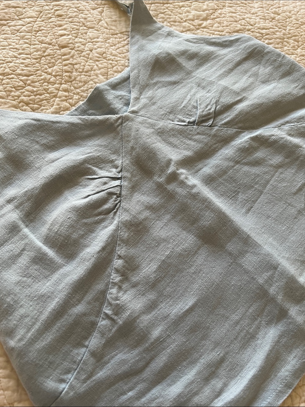 Handmade Linen Studios Light Blue Linen Tank - Picture 2 of 7